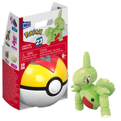 Mega Brands Larvitar buildable figure with articulated joints for display
