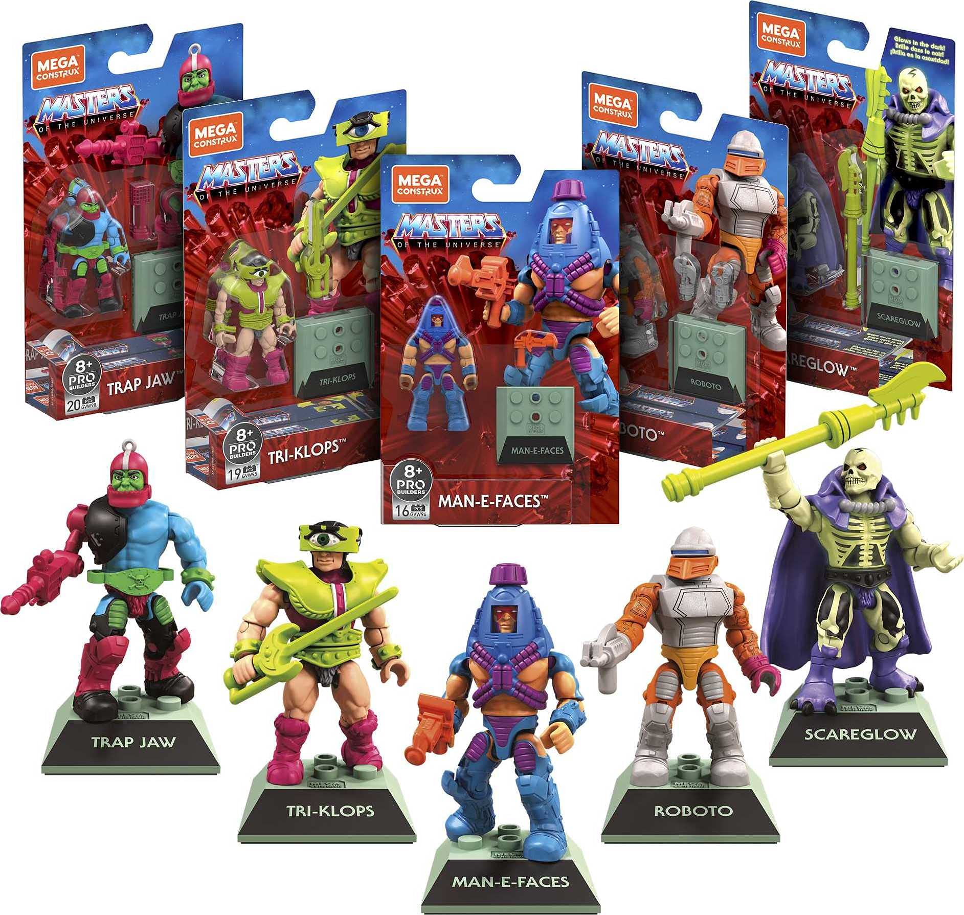 Mega Brands MCX Man-E-Faces figure close-up for collectible display and imaginative play