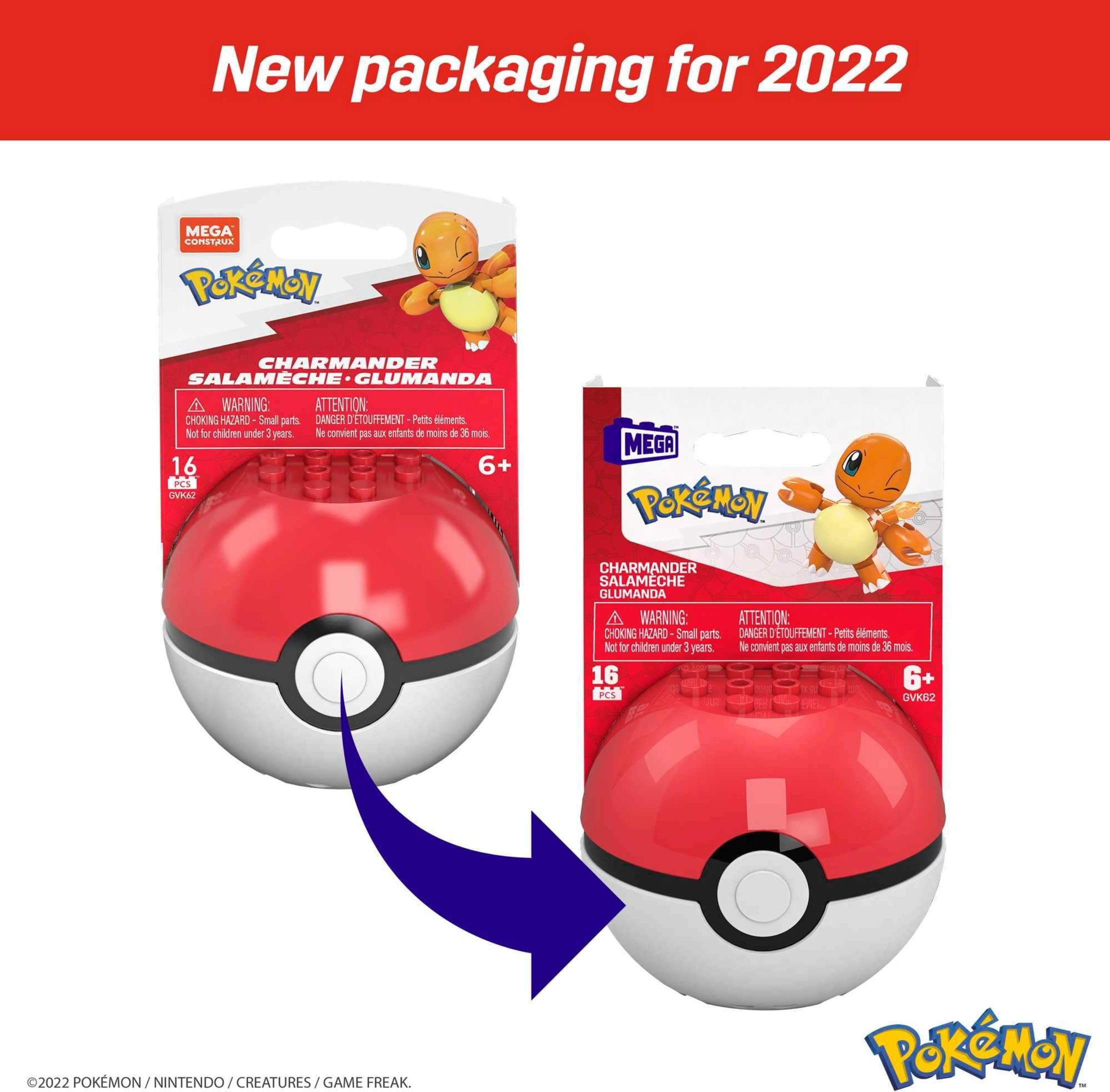 Mega Construx Pokemon Charmander is compatible with other brands for flexible creativity