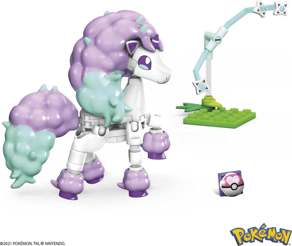 Mega Construx Pokemon Power Pack Ponyta battle-stance highlights poseable legs for action poses