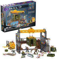 Mega Brands MEGA Halo Floodgate crane and winch in action for realistic setup