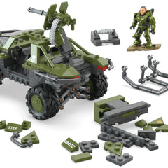 MEGA Halo Warthog figures poseable for dynamic display and play.