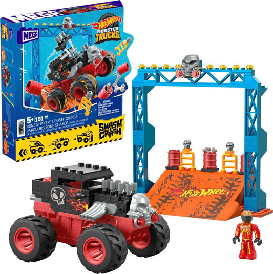 Mega Brands Hot Wheels Bone Shaker Crush Course assembly for imaginative play