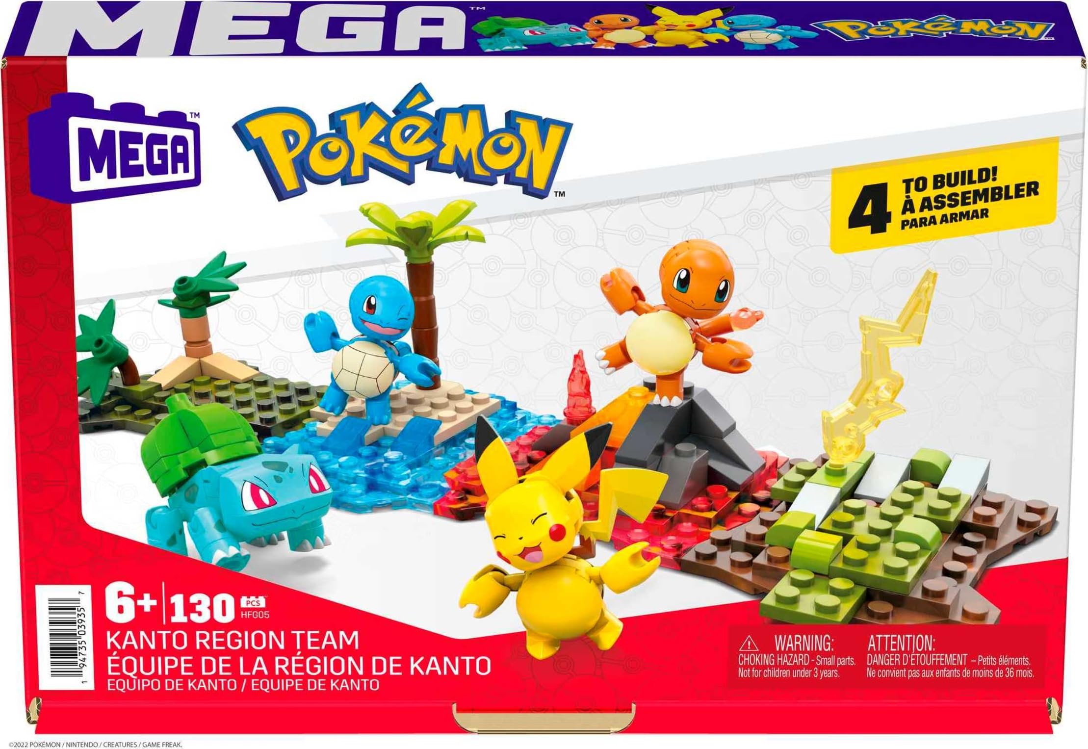 Mega Brands Pokémon set includes 130 bricks for creative construction