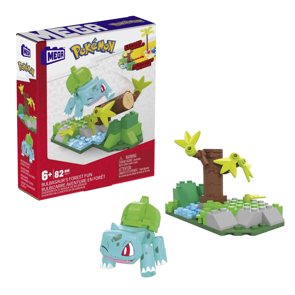 Mega Brands Mega Pokémon Bulbasaur forest scene promotes imaginative play and expansion