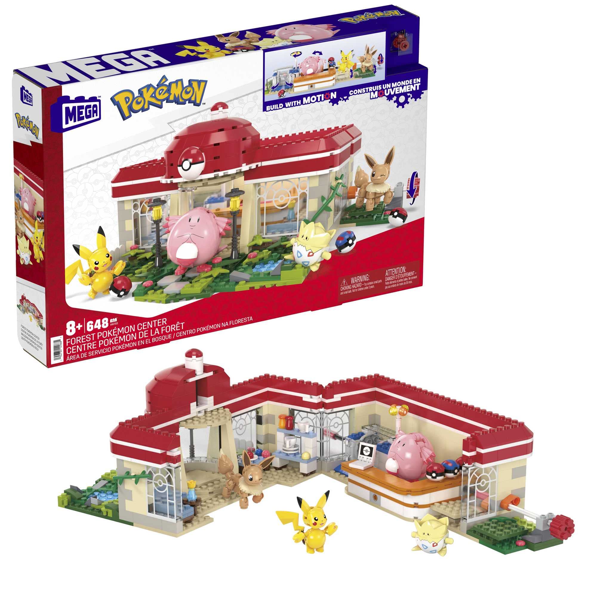 Mega Brands Mega Pokémon Forest Center front view encourages imaginative play with colorful bricks