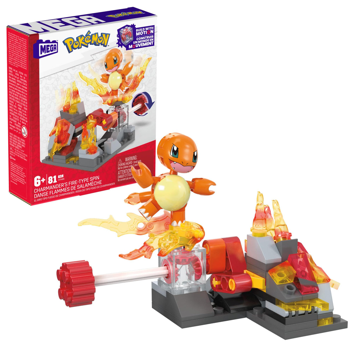 Mega Brands Charmander build-set with 81 pieces sparks creativity and fine motor skills