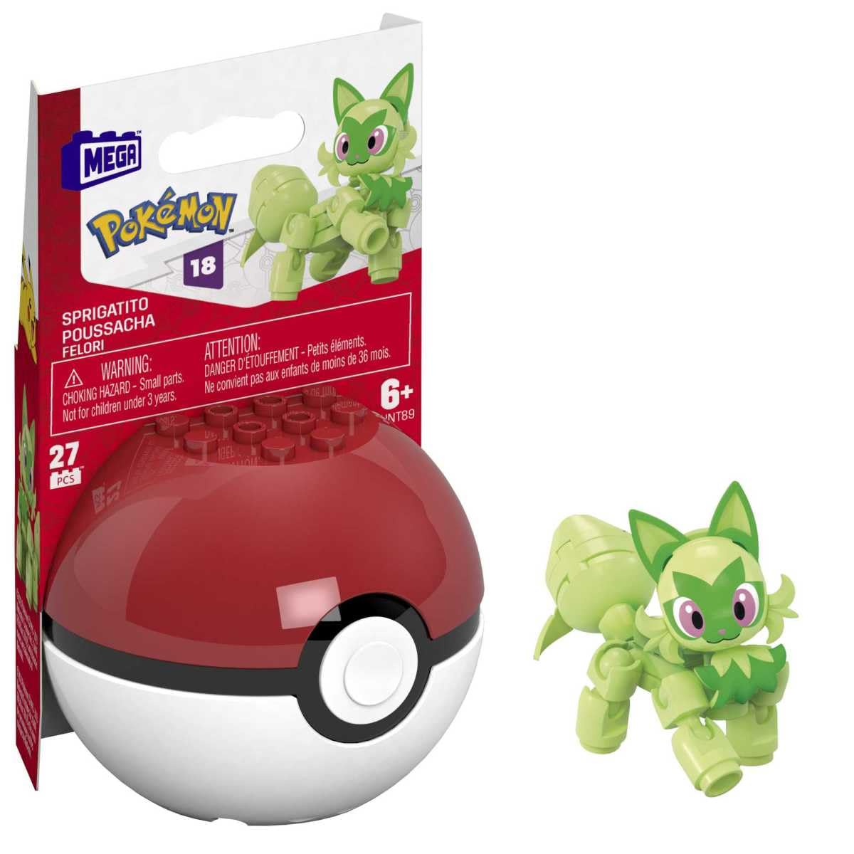 Mega Brands Sprigatito Pokeball opening enhances imaginative play