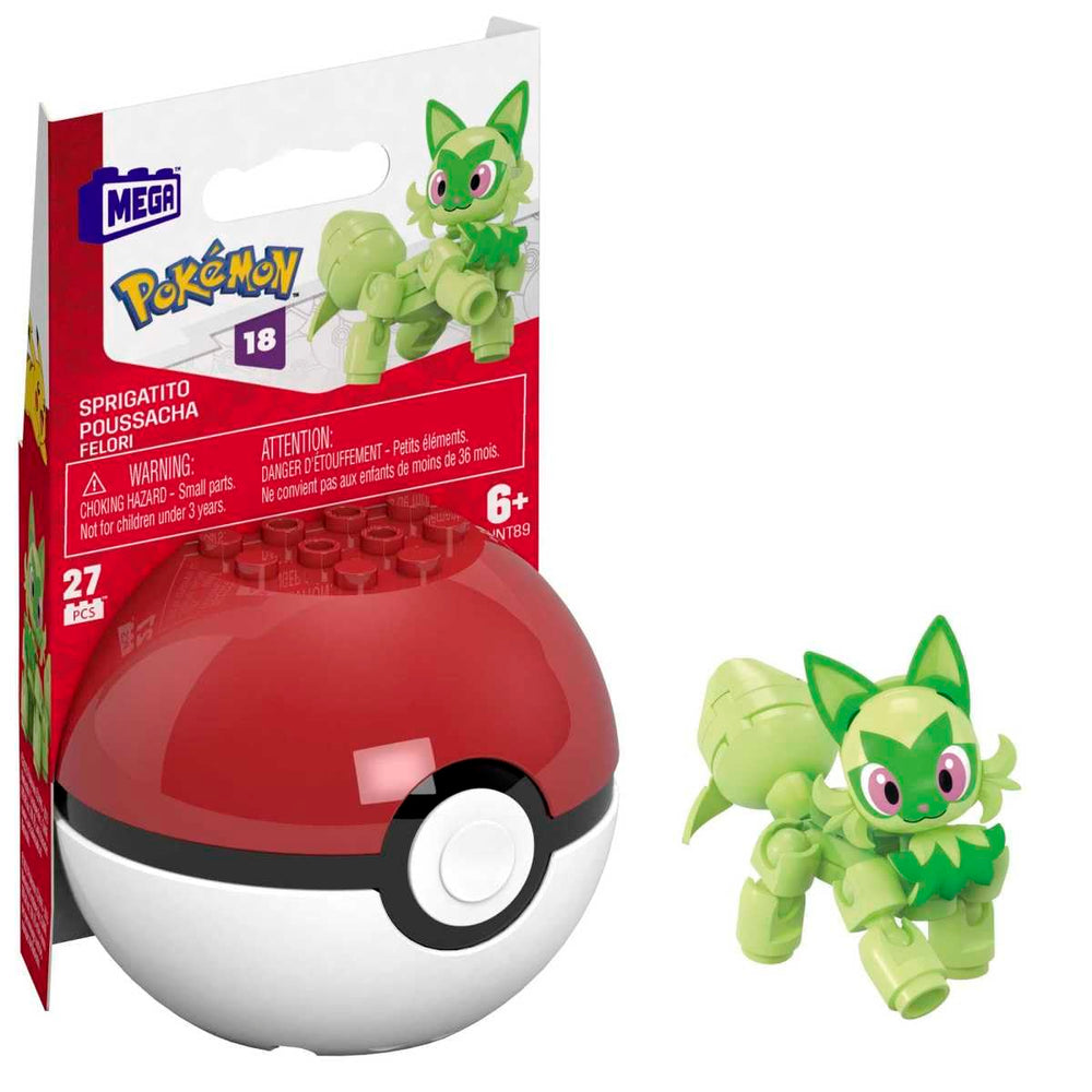 Mega Brands Sprigatito Pokeball opening enhances imaginative play