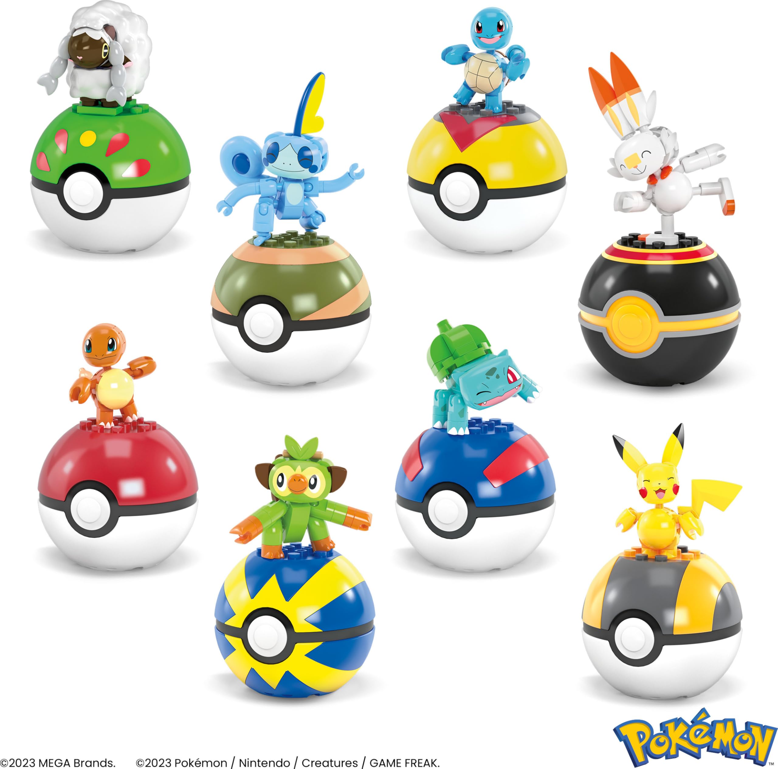Mega Brands MEGA Pokémon Squirtle figure perfect for water-themed play.