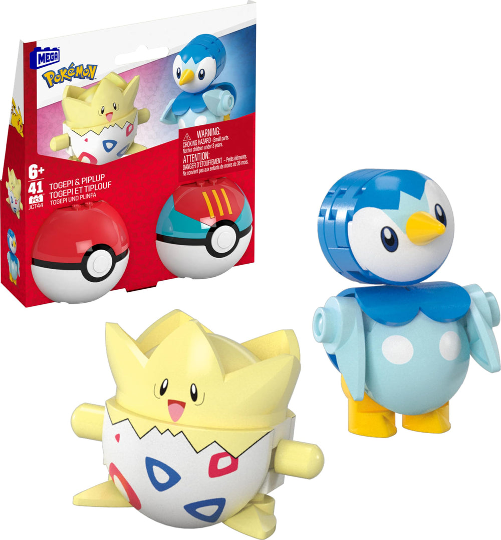 Mega Brands MEGA Pokémon Togepi and Piplup buildable figures in Poké Balls for imaginative play.