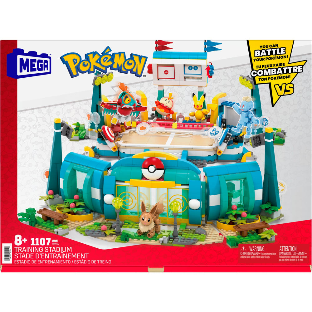 Mega Brands Mega Pokémon Training Stadium working door adds realism to play scenes