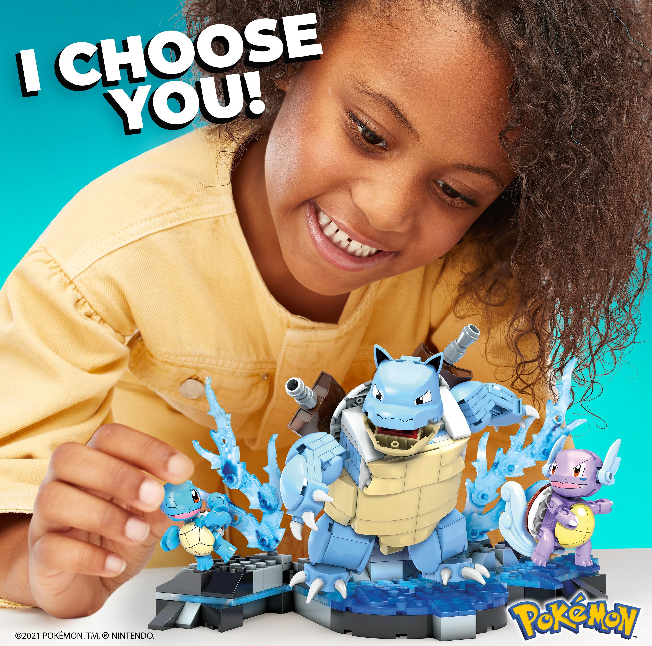 MEGA Pokémon Wartortle figure with poseable limbs for dynamic action poses.