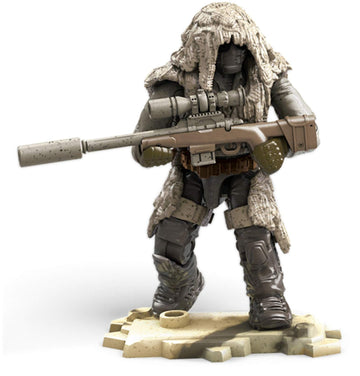 Mega Brands micro action figures assembly in progress for display