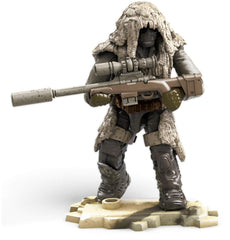Mega Brands micro action figures assembly in progress for display