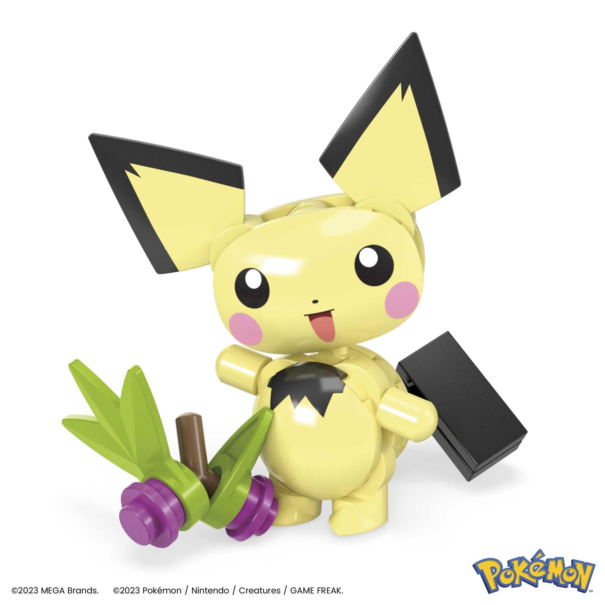 Mega Brands Motion brick crank action brings Pichu to life with movement