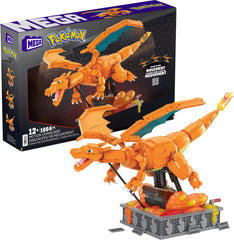 Mega Brands Motion Charizard crank-display shows movement and detail.