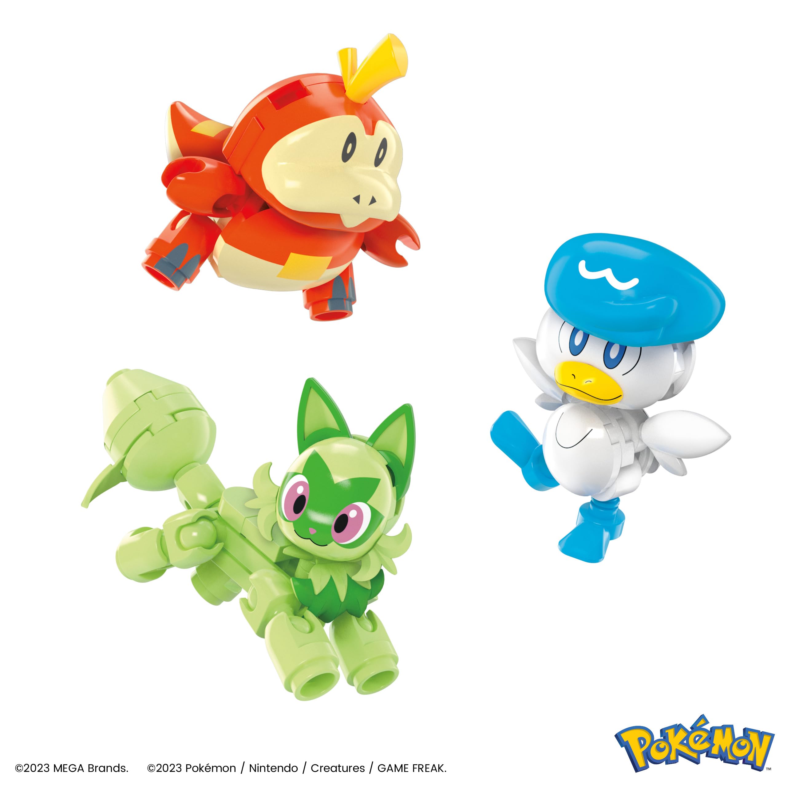 Mega Brands Paldea Fuecoco figure with vibrant colors for storytelling.