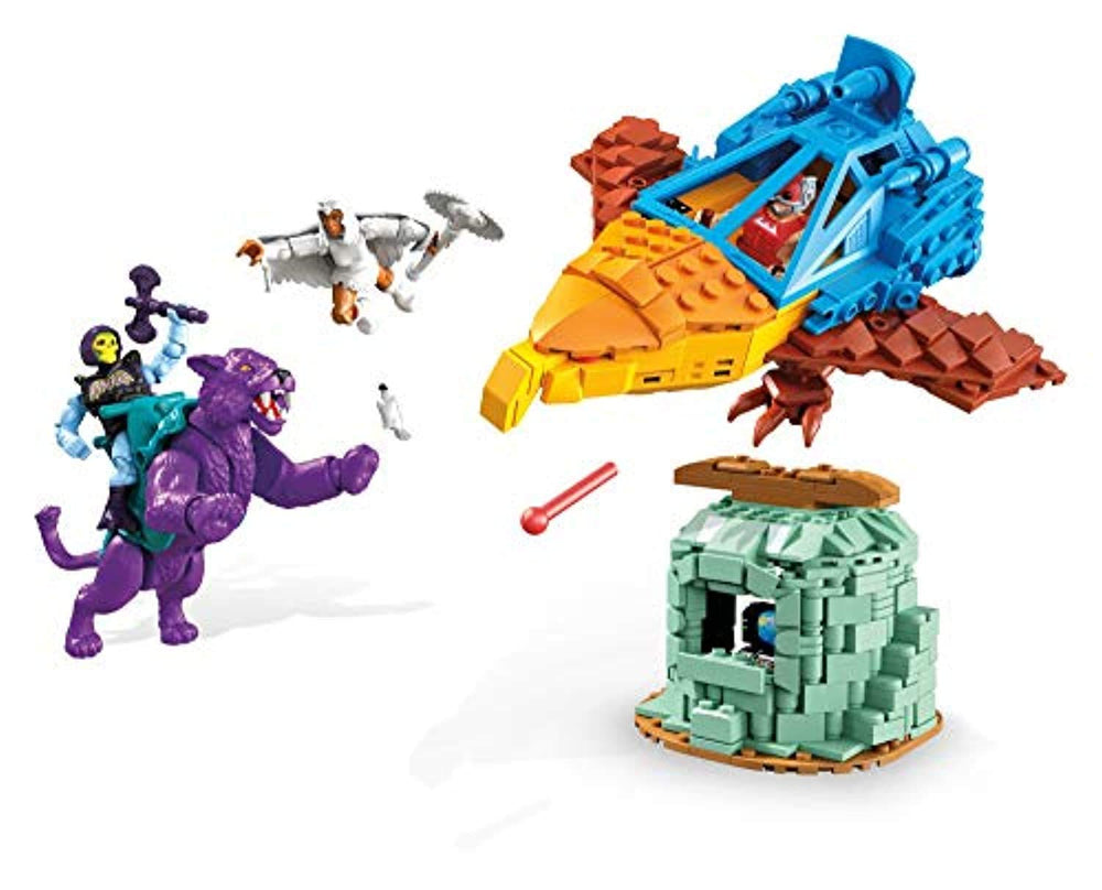 Mega Brands Panthor saddle-mount—easy figure posing during battles.