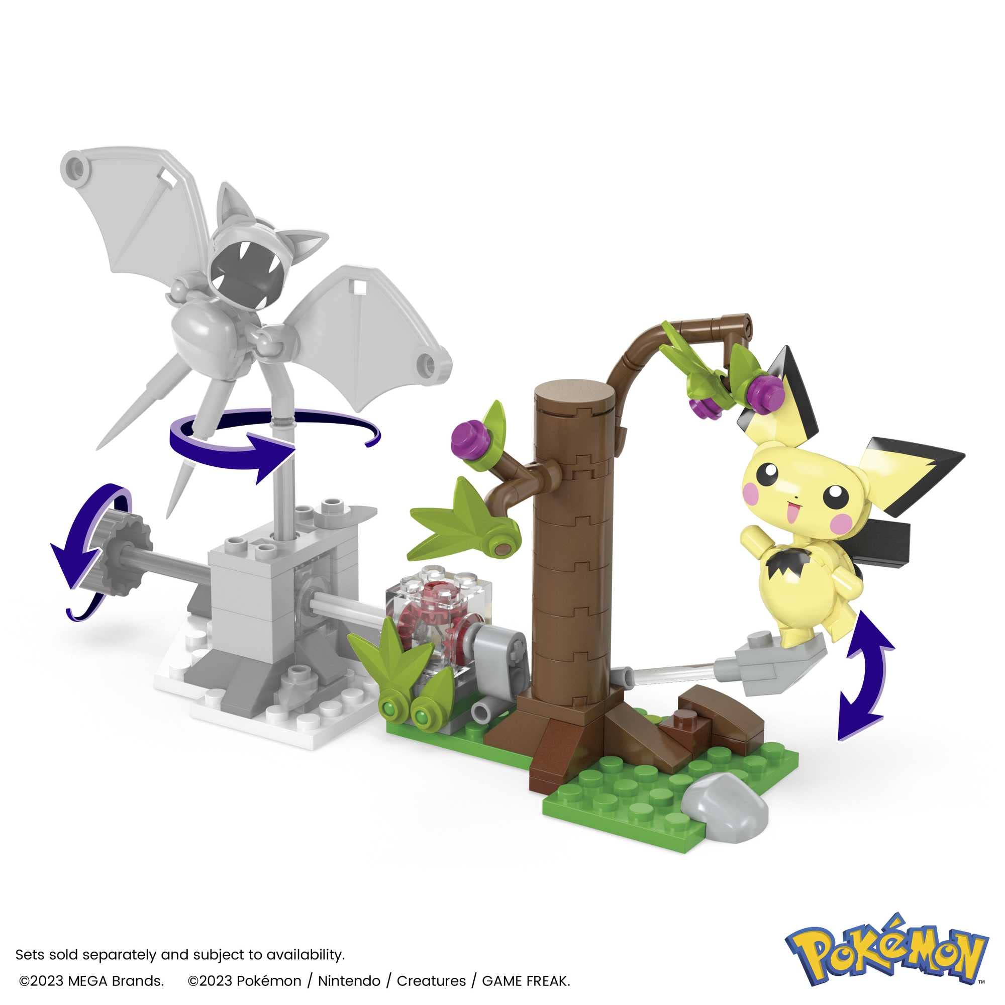 Mega Brands Pichu poseable figure enables display and dynamic posing during adventures