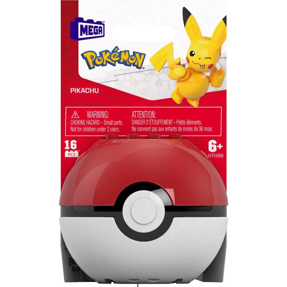 Mega Brands Pikachu Ball kid-friendly set encourages creativity and hands-on learning.