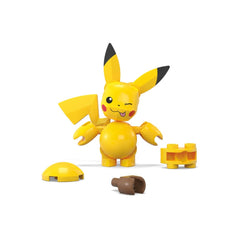 Mega Brands Pikachu Ball sturdy interlocks provide secure construction.