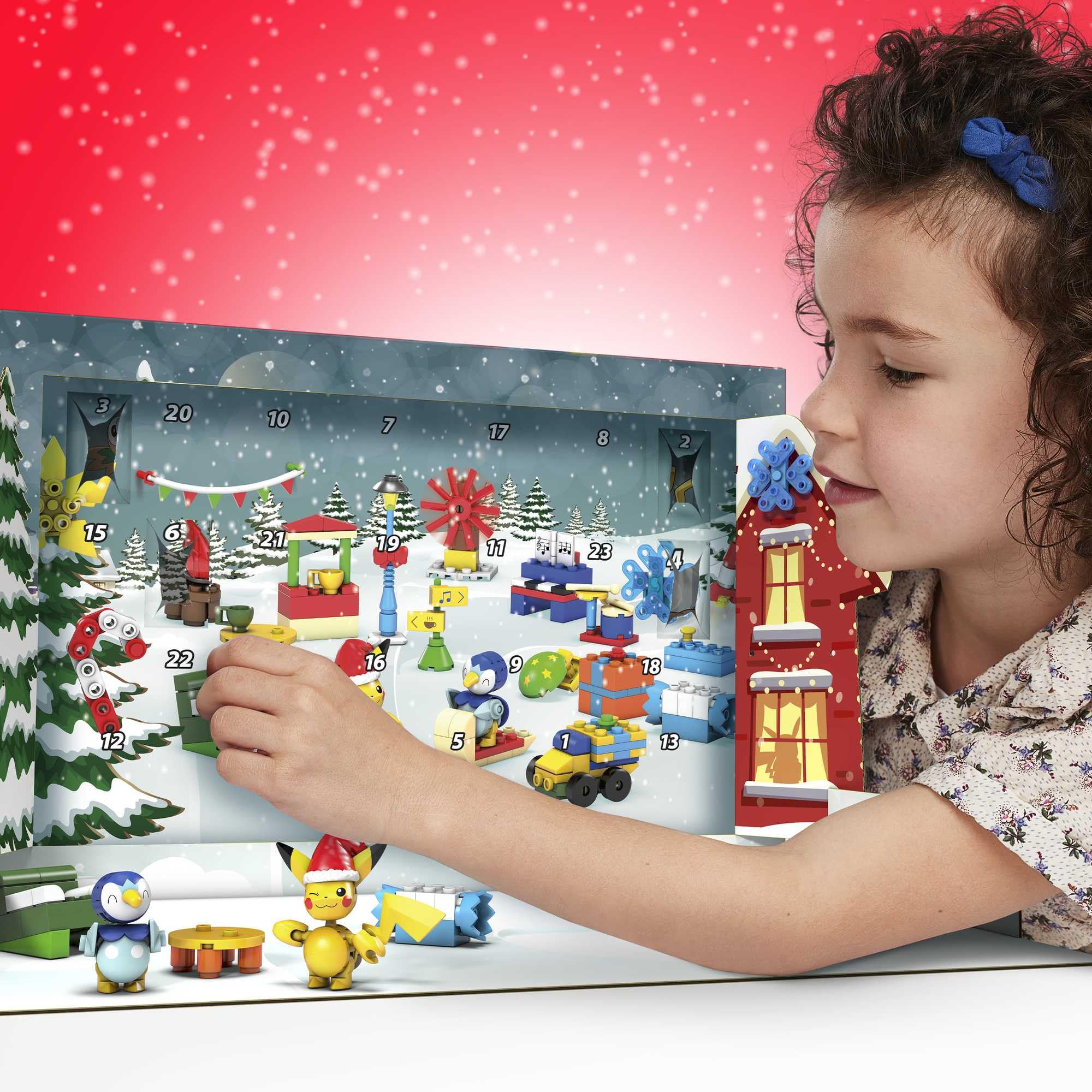 Pikachu inside calendar ready for poseable, imaginative play.