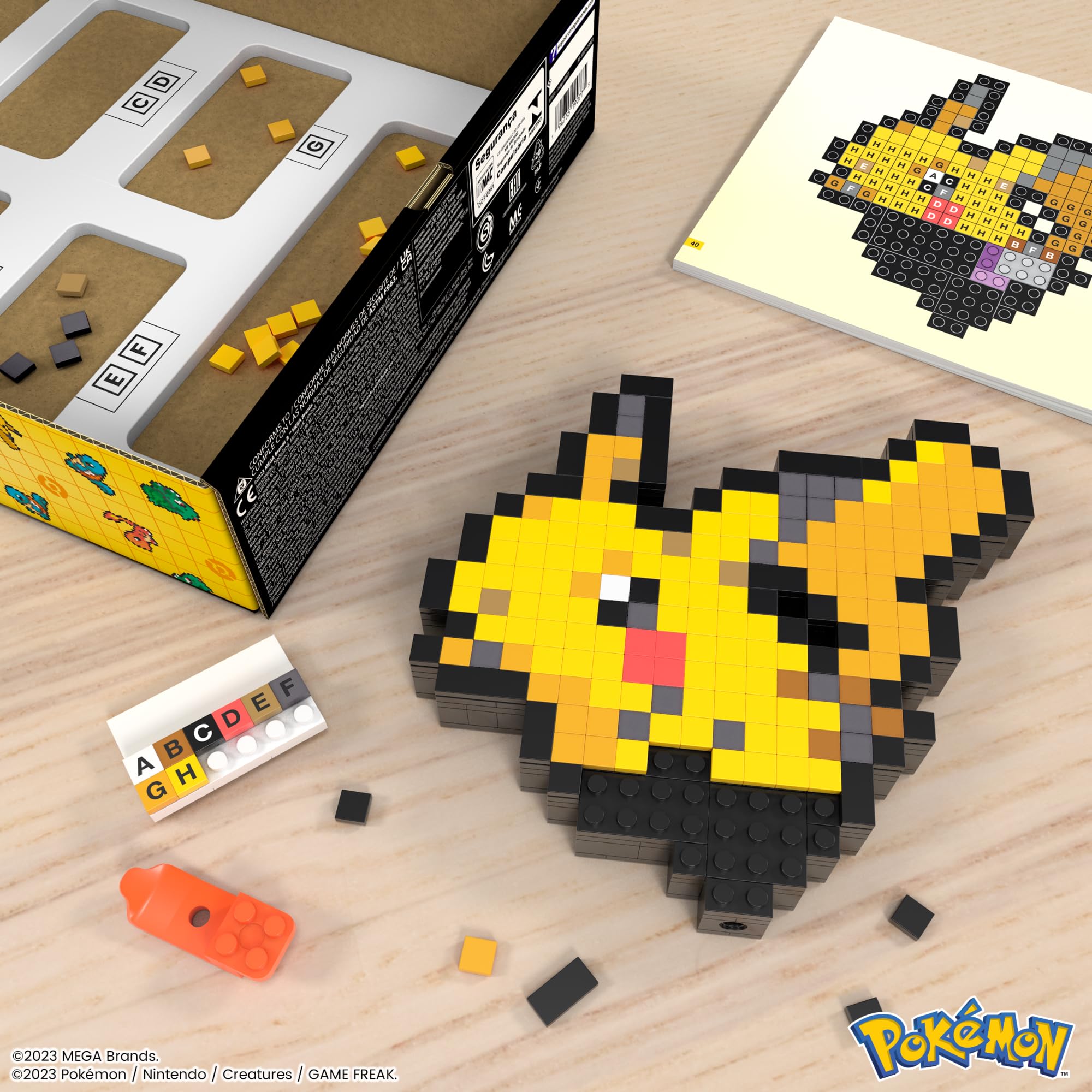 Mega Brands Pikachu officially licensed figure supports collectors and fans.