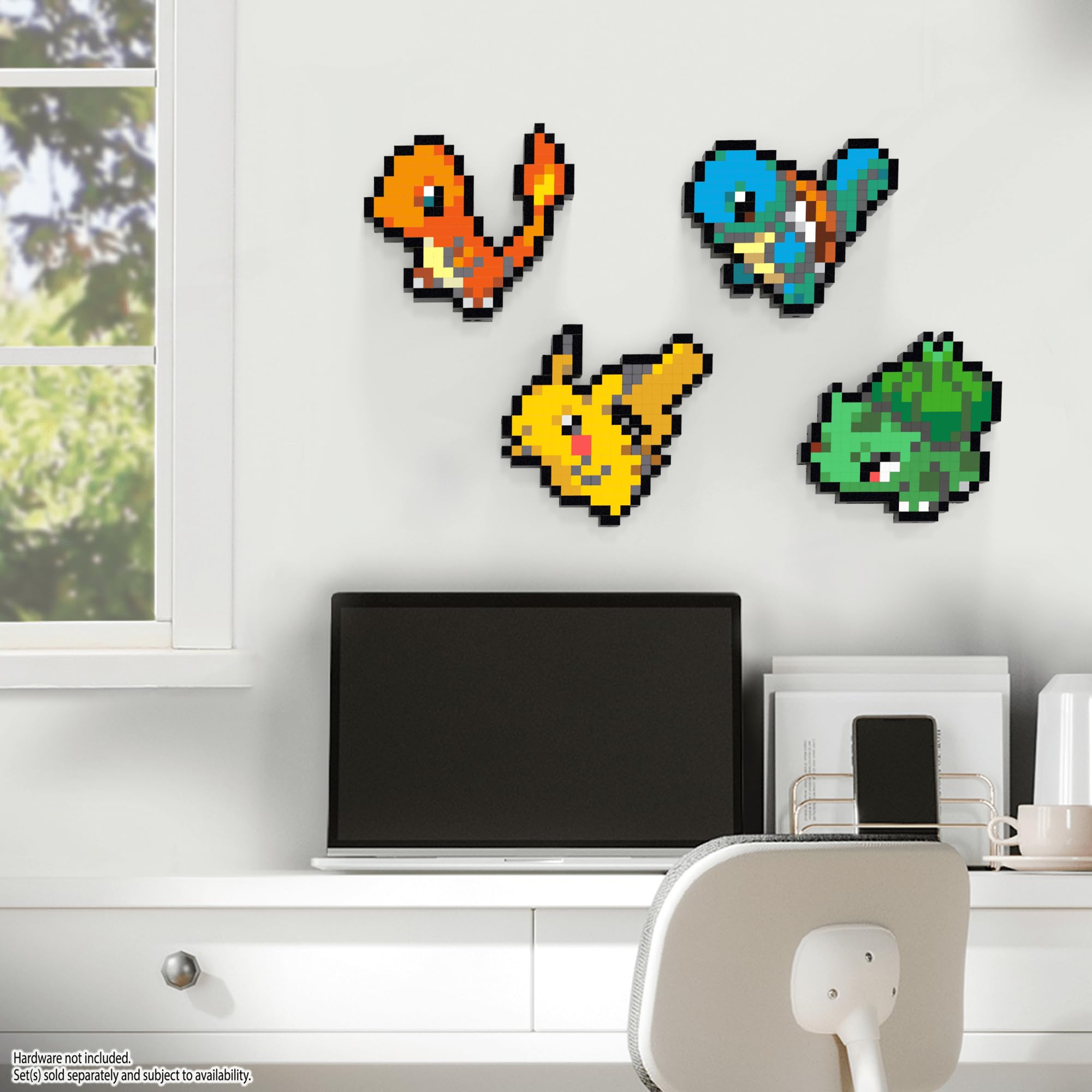 Mega Brands Pikachu retro-pixel style evokes classic Pokémon nostalgia.