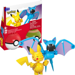 Mega Brands Pikachu and Zubat Poké Ball set for imaginative play