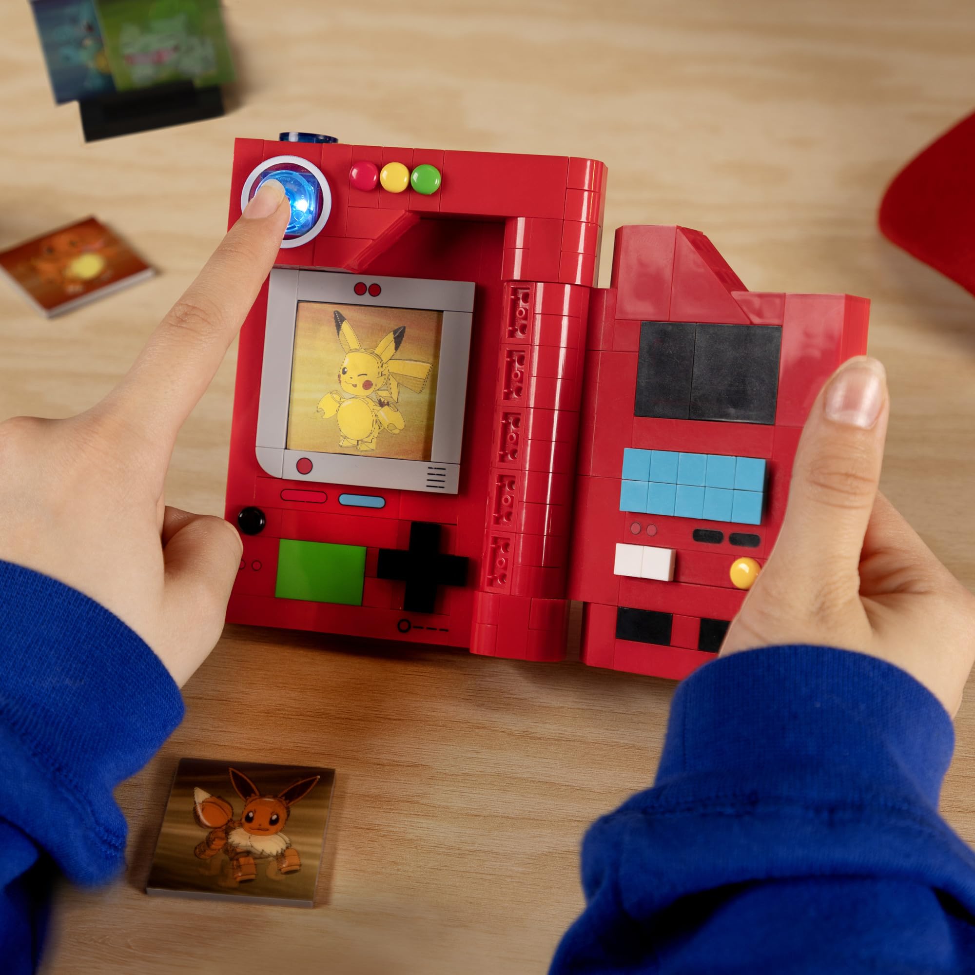 Mega Brands Pokedex lenticular Charmander card enhances shelf appeal.