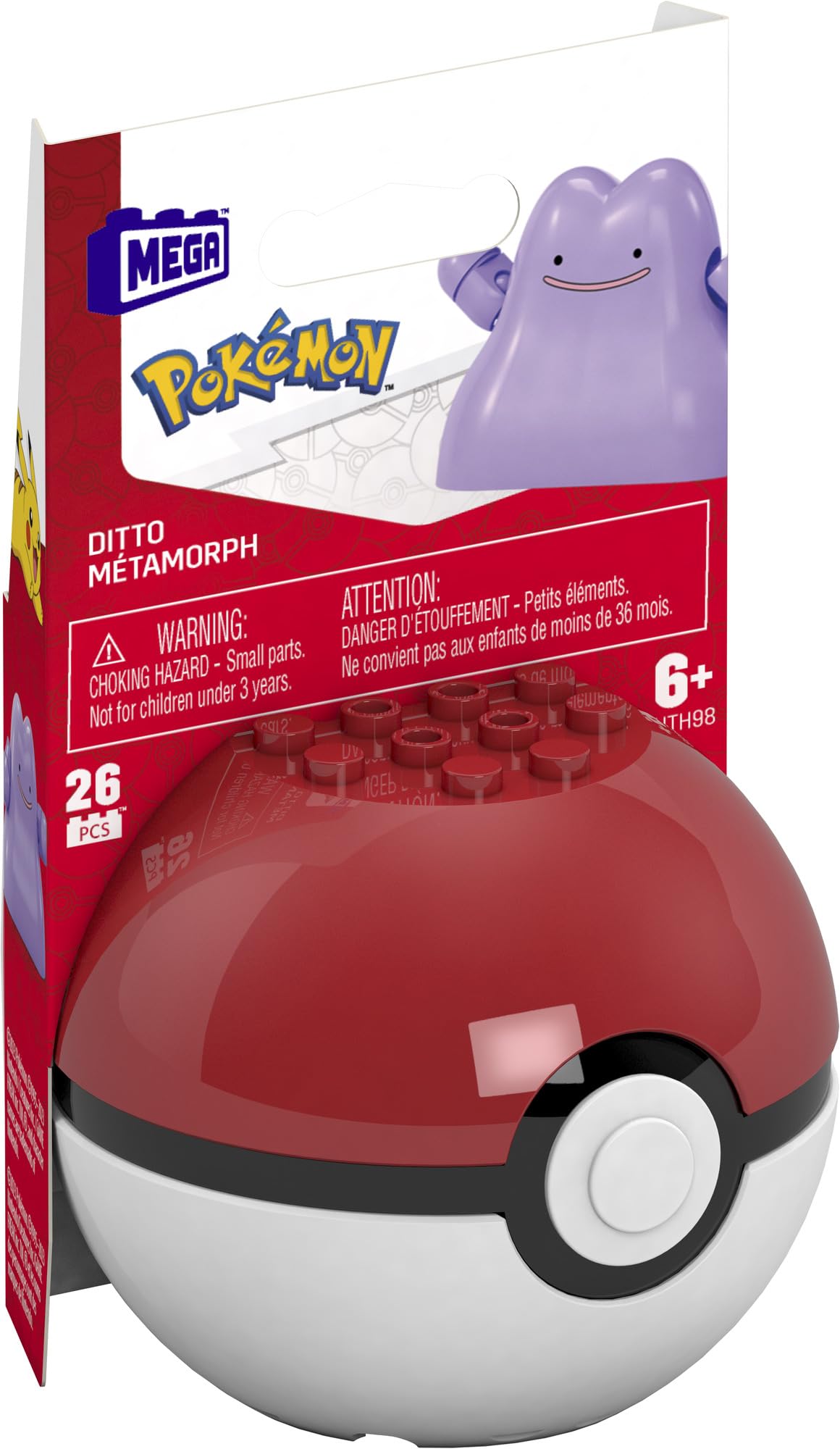 Mega Brands Pokémon Evergreen Ditto display-ready model showcases a completed build.