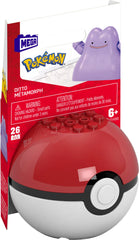 Mega Brands Pokémon Evergreen Ditto display-ready model showcases a completed build.