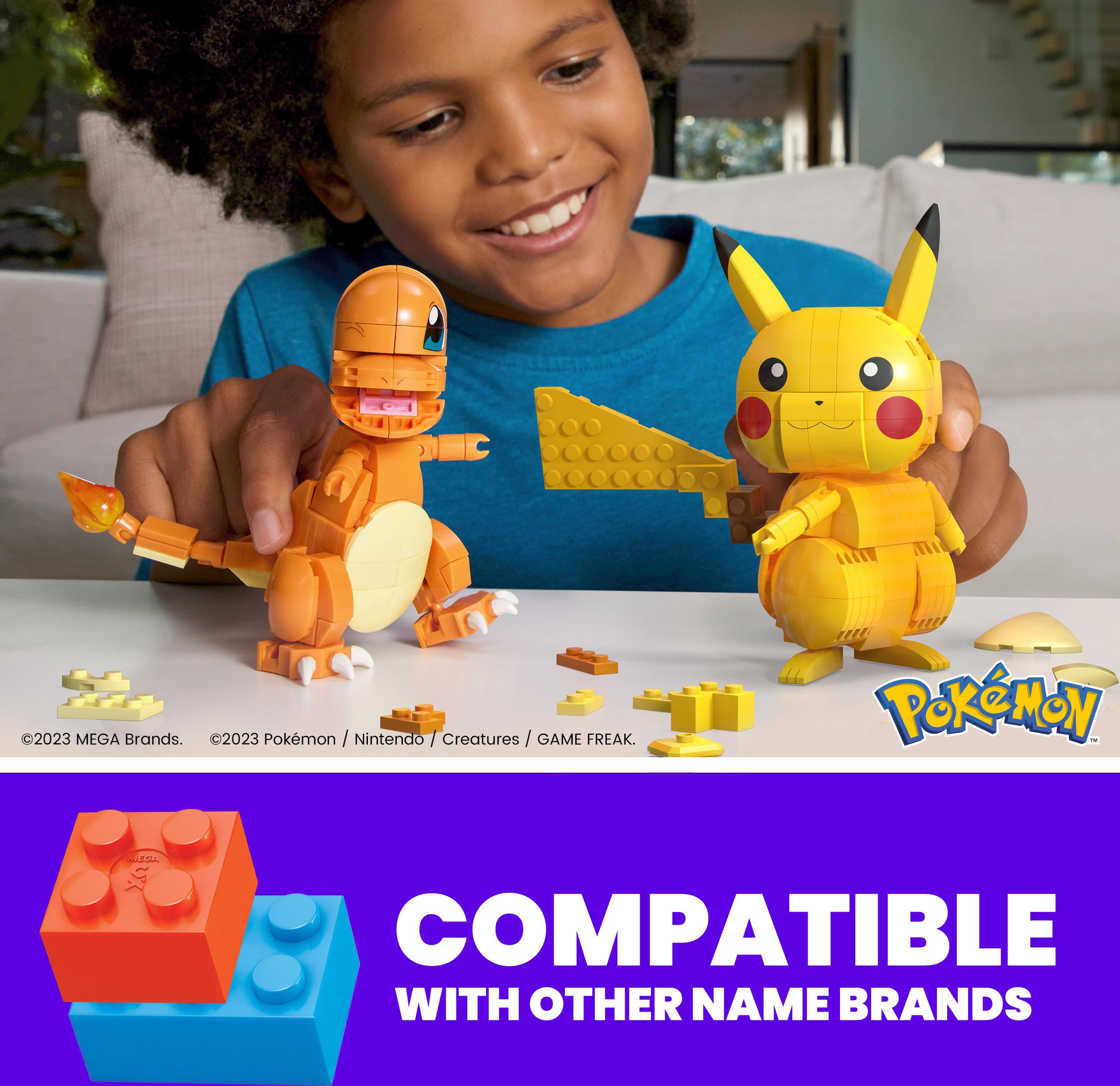 Mega Brands Pokemon Kanto Pikachu 4-inch poseable figure for dynamic posing