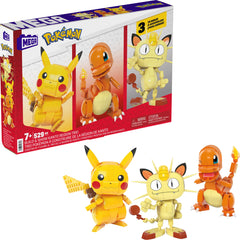 Mega Brands Pokemon Kanto Trio set with 529 pieces for imaginative play and display