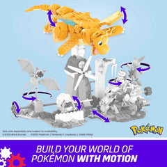 Mega Brands Dragonite stands seven inches tall for shelf display.