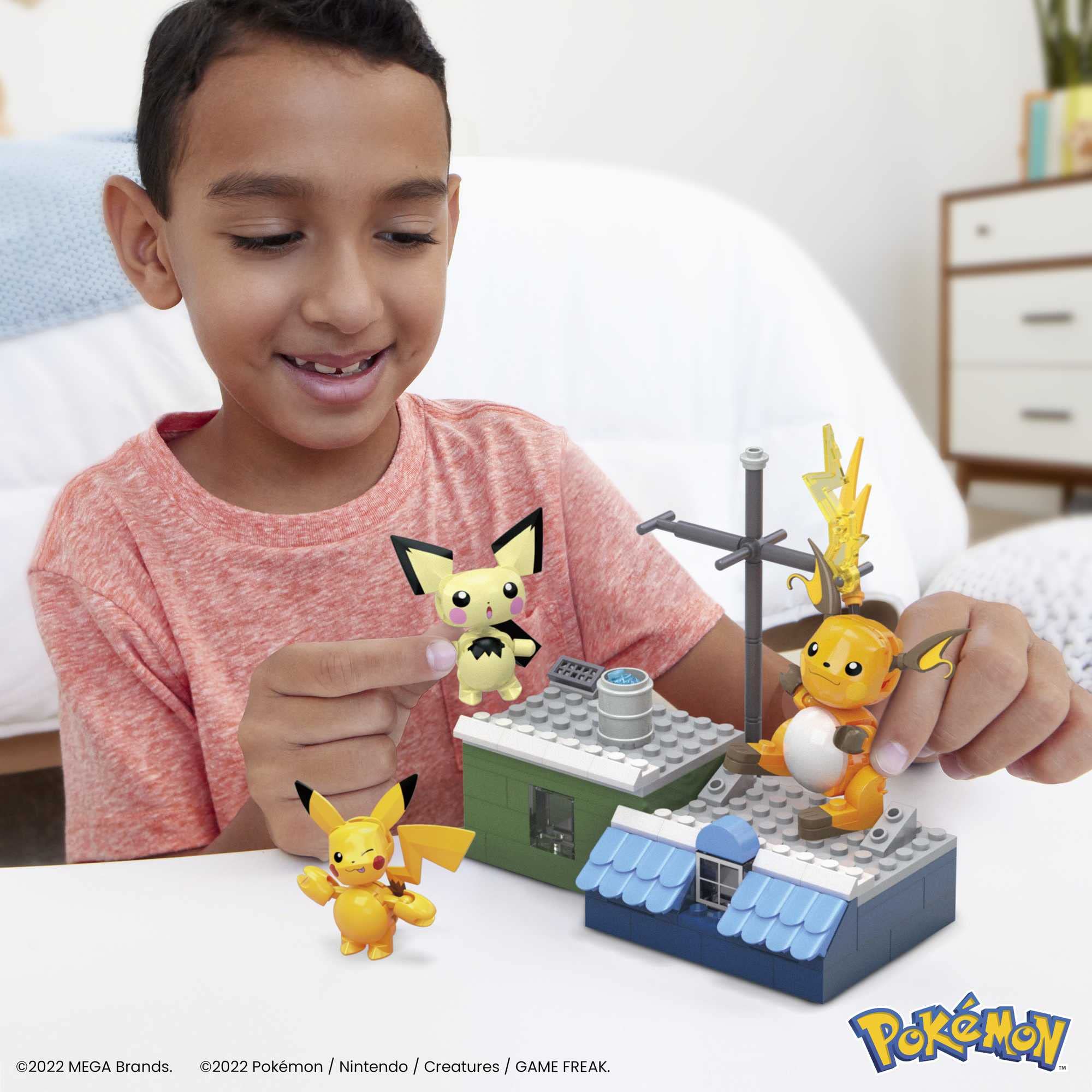 Mega Brands Pichu figure poseable for imaginative scenes and storytelling.