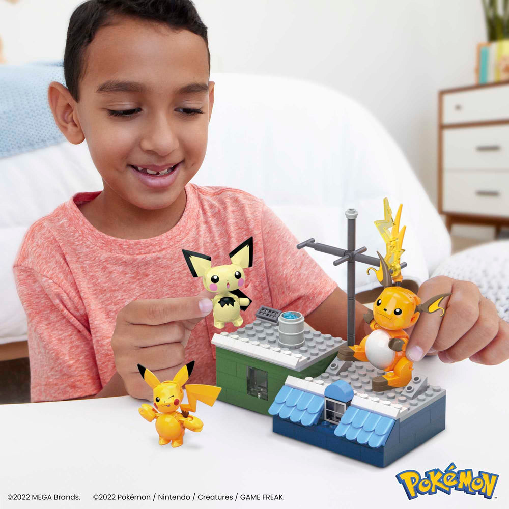Mega Brands Pichu figure poseable for imaginative scenes and storytelling.