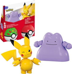 Mega Brands Pokemon Pikachu and Ditto in Poke Ball 2-Pack for imaginative play