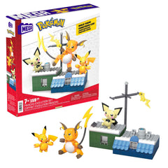 Mega Brands Pikachu evolution set with 159 pieces for creative building and display.