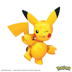 Mega Brands Raichu figure poseable for dynamic battle-ready poses.