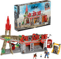 Mega Brands Red Rocket Truck Stop bricks on display for collectors.