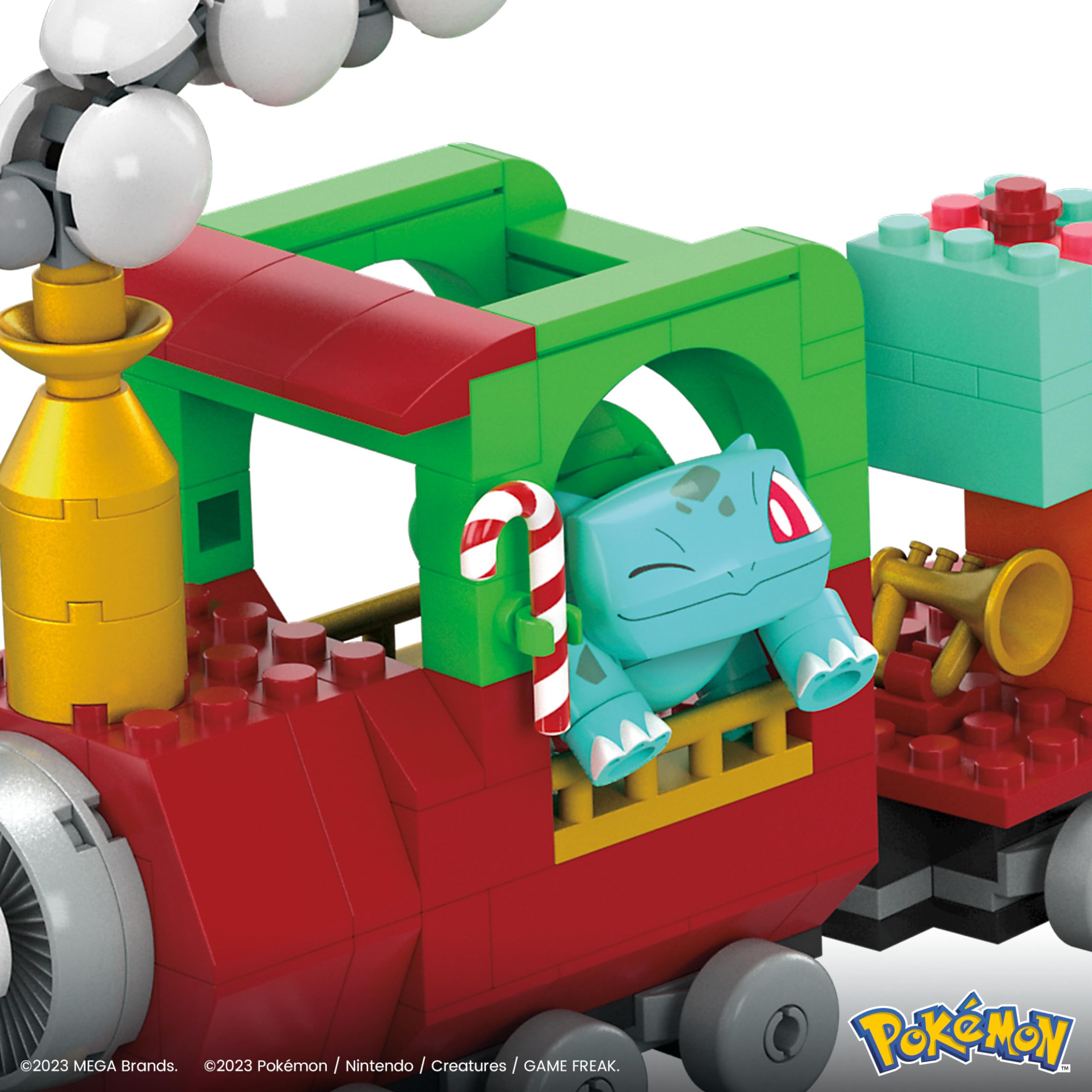 Mega Brands Mega Pokémon Squirtle figure enabling aquatic adventures in a scene.