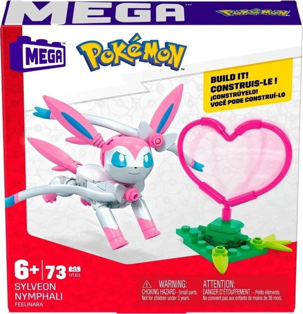 Mega Brands Sylveon building toy figure ready for imaginative play, expandable with other MEGA Construx sets