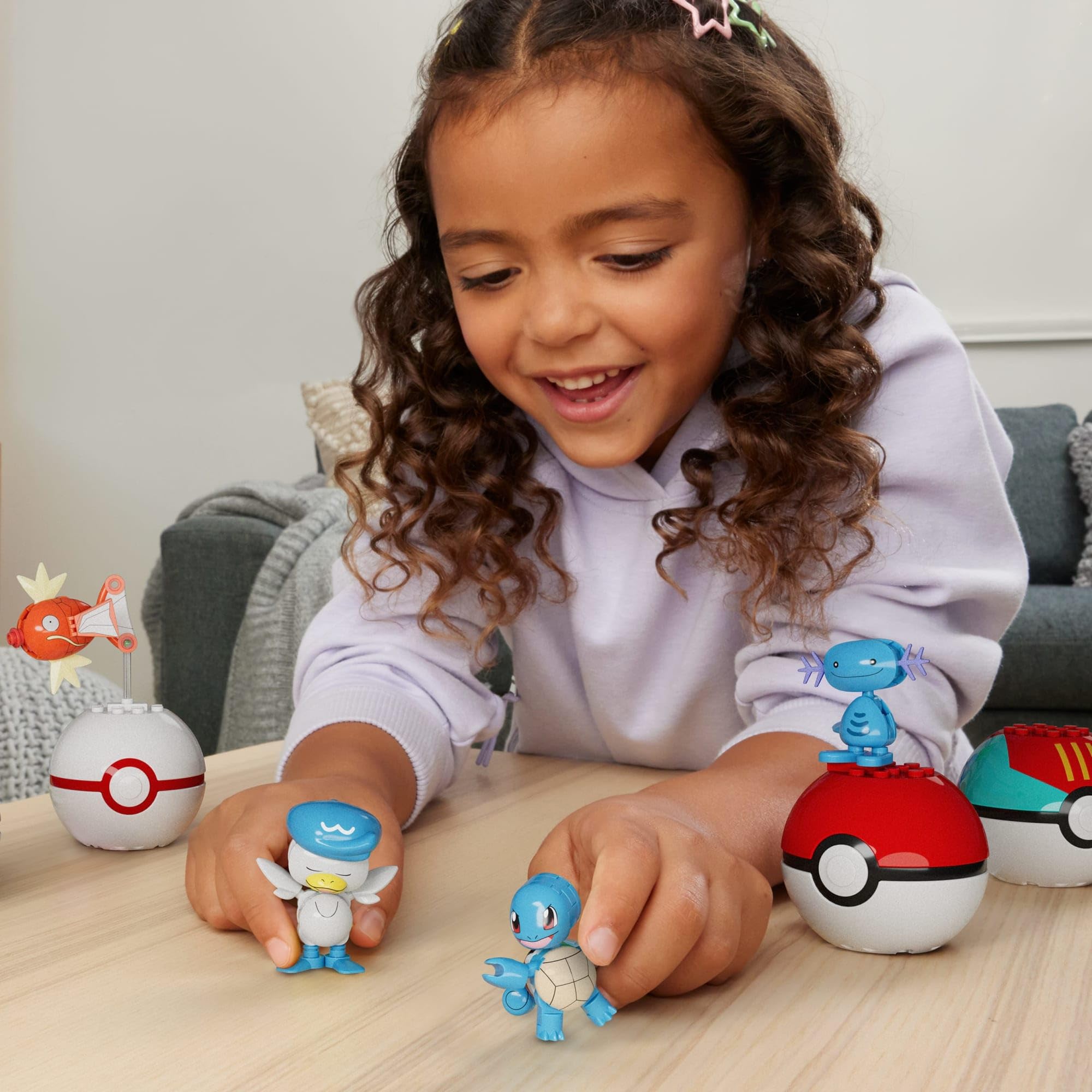 Mega Brands water type Magikarp figure, bright colors for storytelling and collection