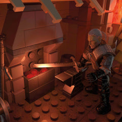 Mega Brands Witcher set ready for display with accessories.