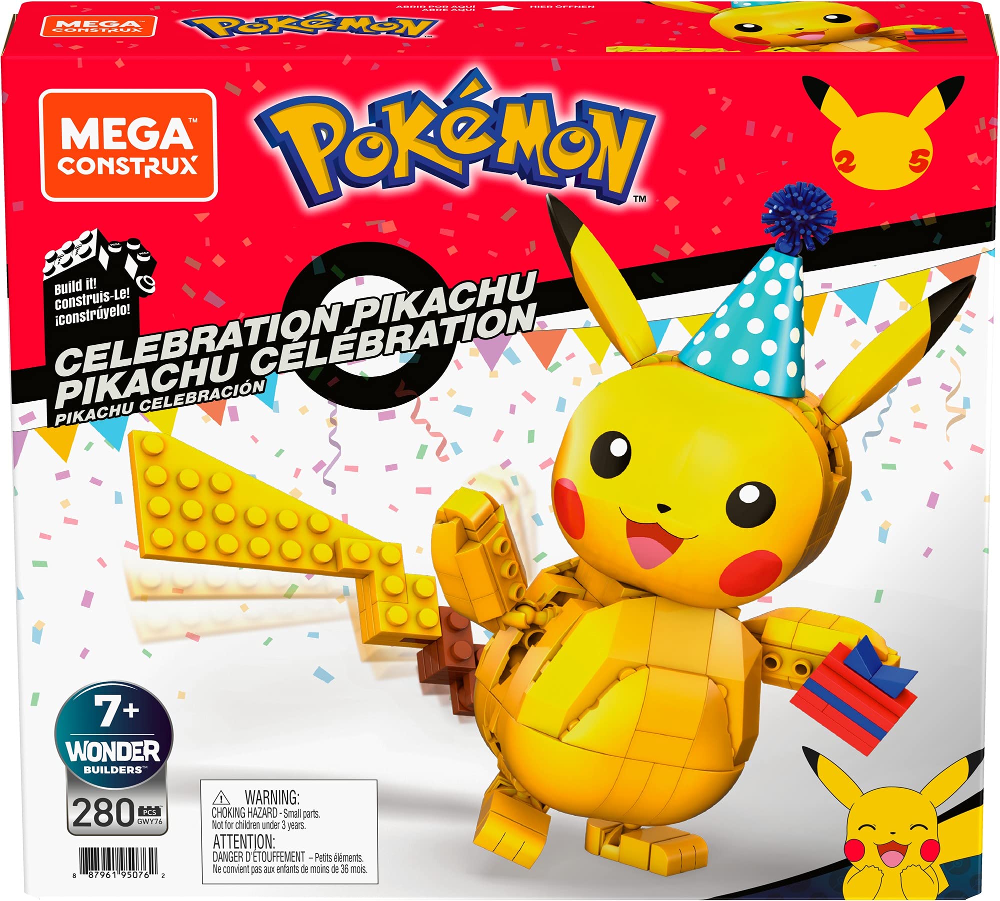 Bright Pikachu design with Electric-cheek details for authentic appeal.
