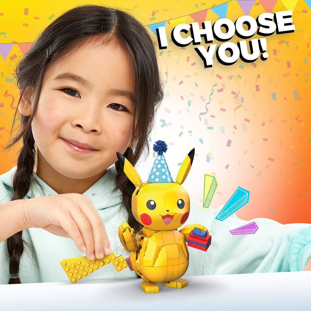 Pikachu with poseable arms and legs enables versatile, dynamic play.