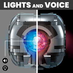Halo 343 Guilty Spark lights shining to enhance display and interaction