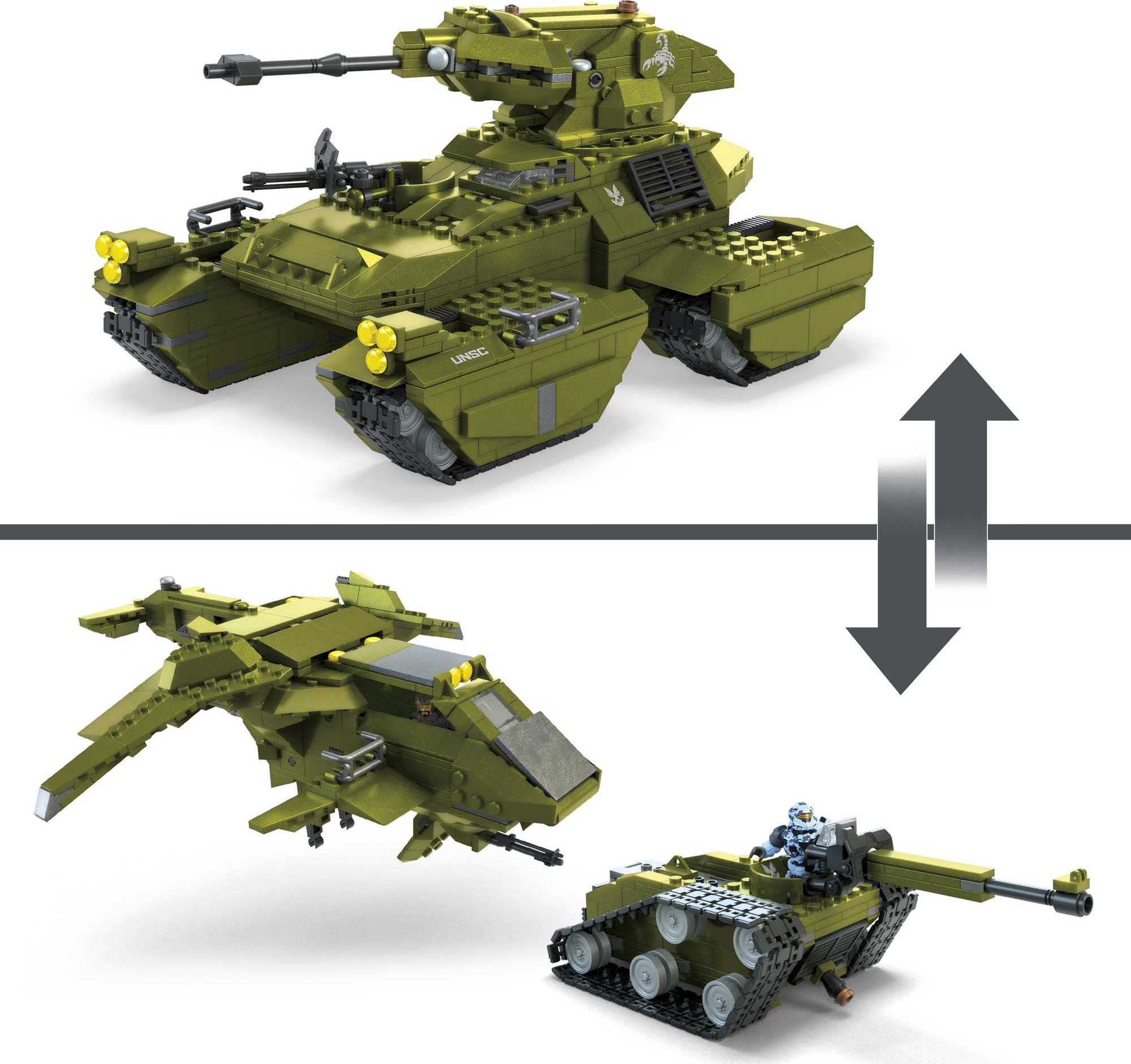 Mega Halo Scorpion 2-in-1 aircraft and tank build enables creative missions